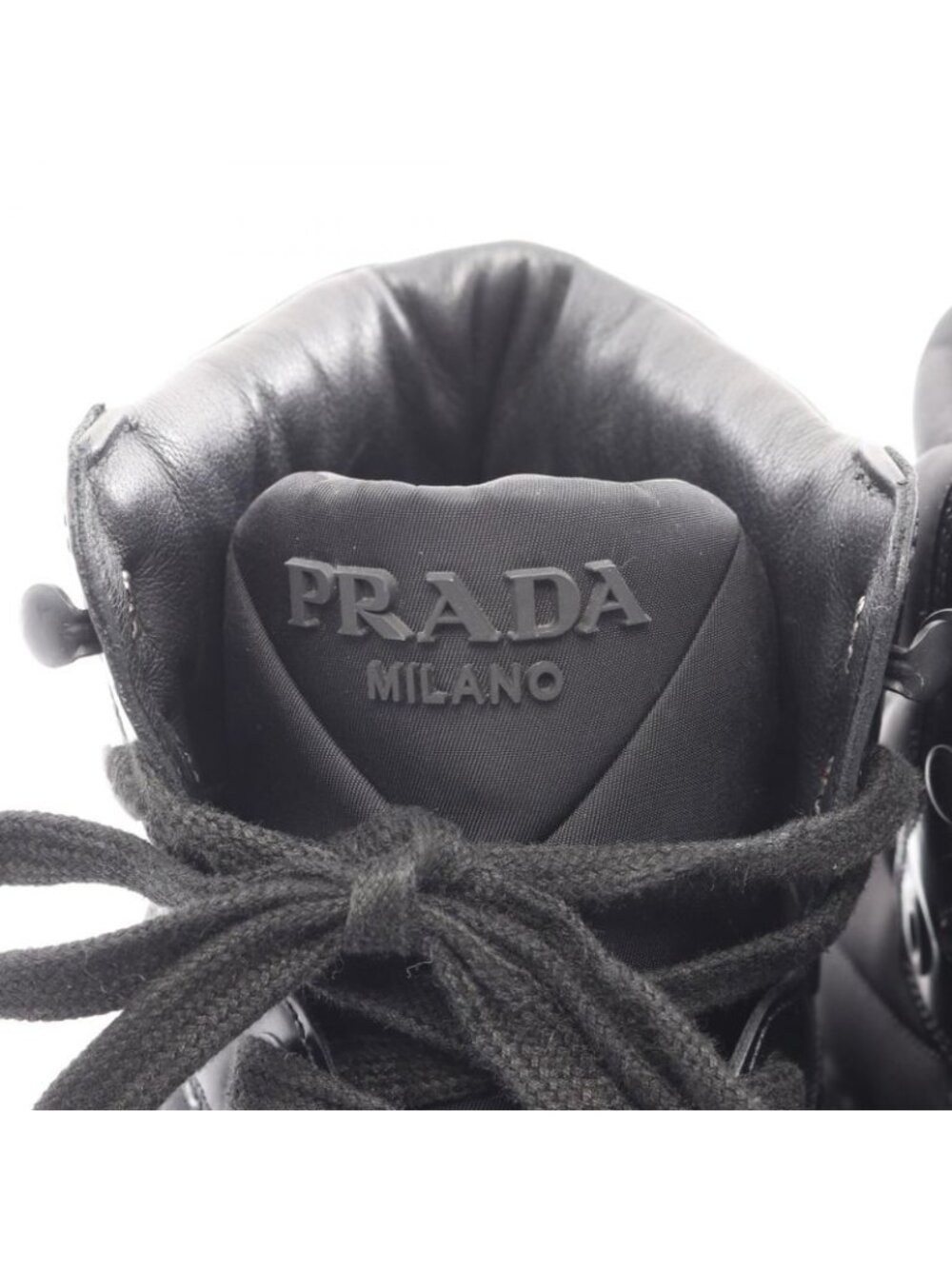 Prada Sneakers Re-Nylon Macro High Top Nylon Leather Cut - Picture 9 of 11